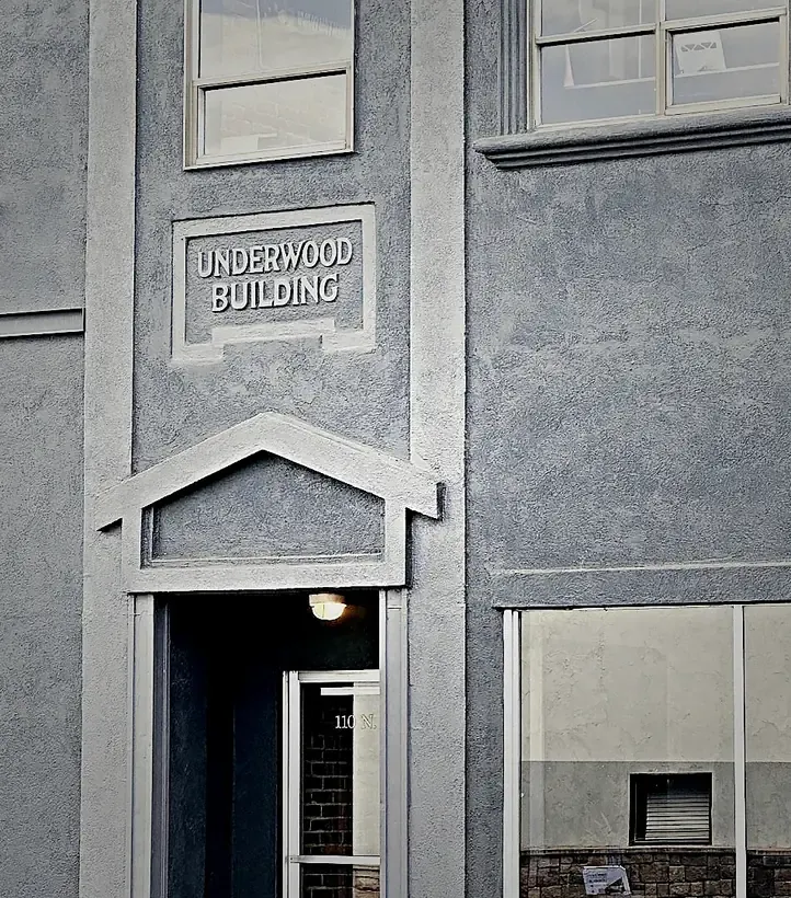 The Underwood Building entrance on Main Street, Klamath Falls.